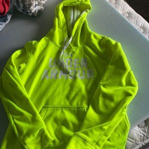 Neon yellow under armor sweatshirt